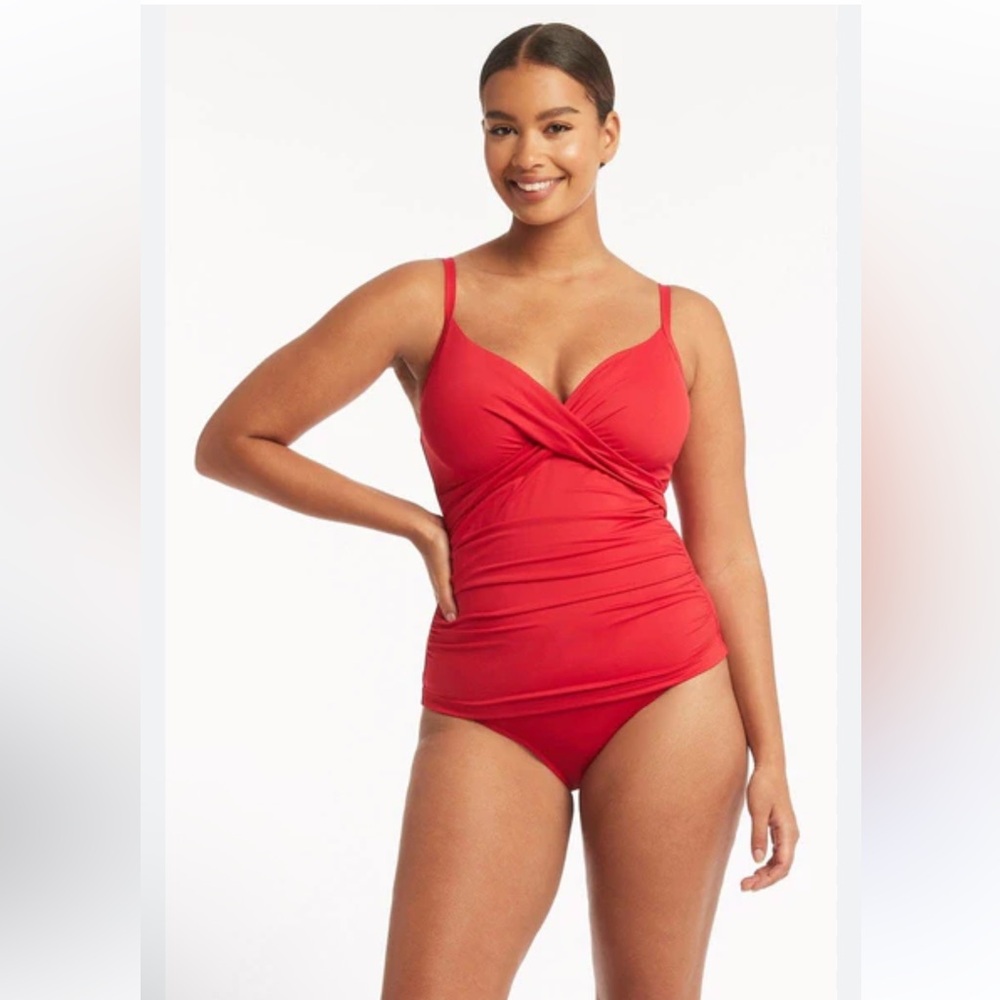 NWOT Classic Cherry Red Bikini Set Swimwear